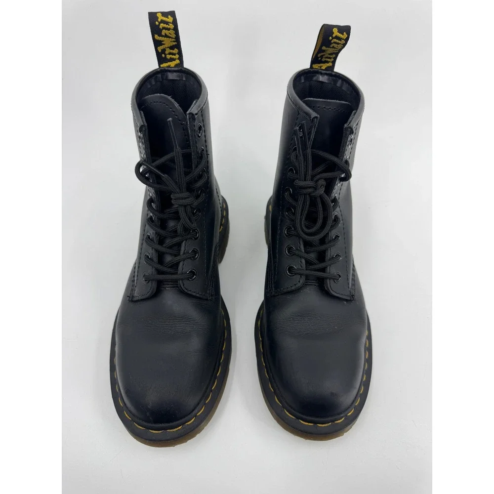 Dr. Martens Ambury Black Leather Work Boots ASTM‎ F2892-18 EH Mens 8 Womens 9